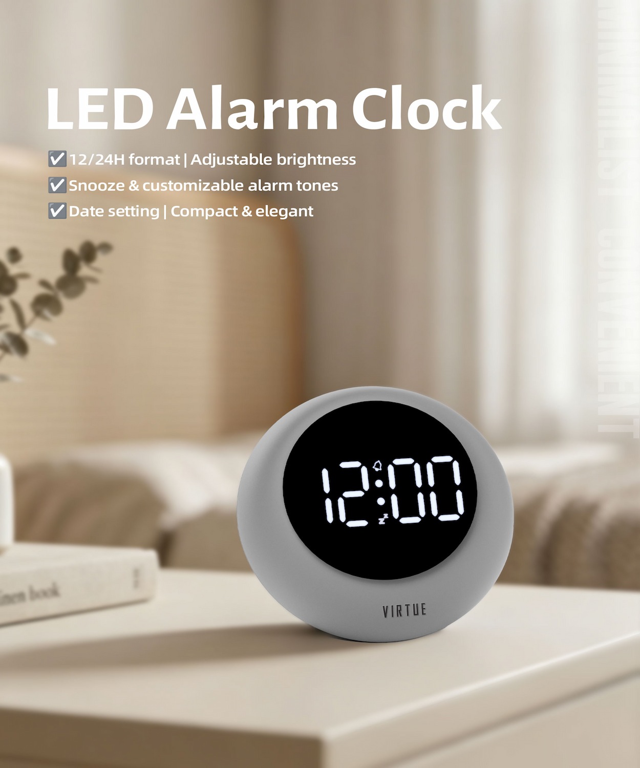 Orb Minimalist LED Alarm Clock