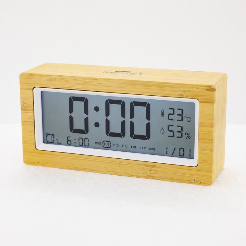 Natural Bamboo Desktop Alarm Clock For Bedroom Natural Bamboo Desktop Alarm Clock For Bedroom