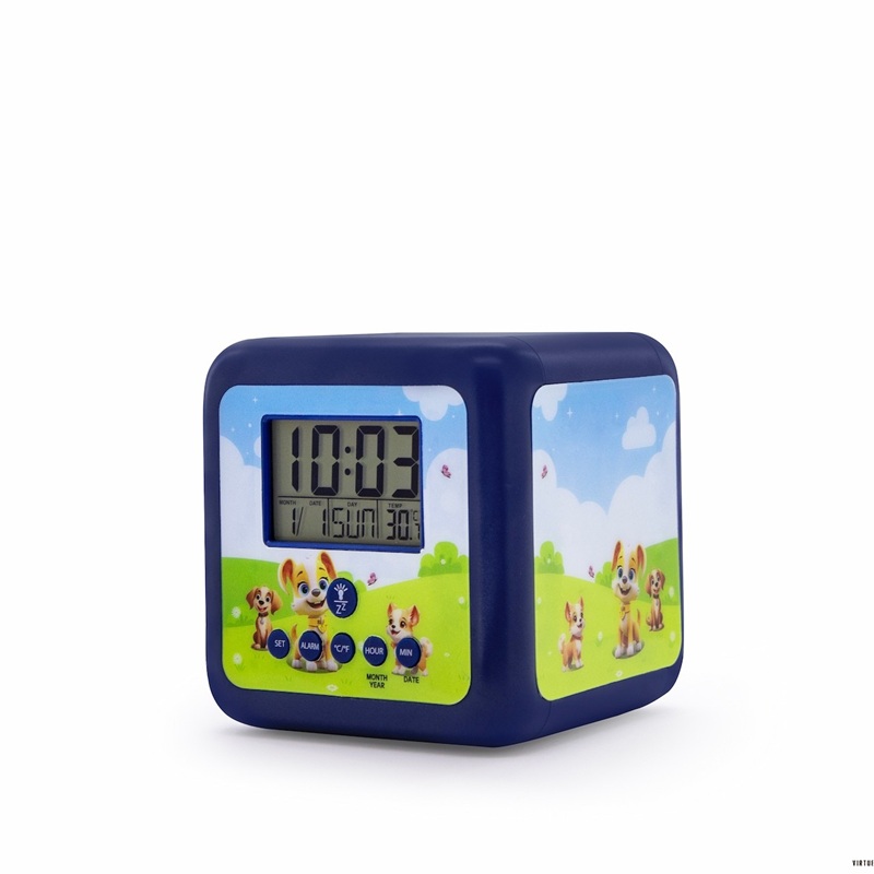 Custom Logo Cartoon Projection Alarm Clock
