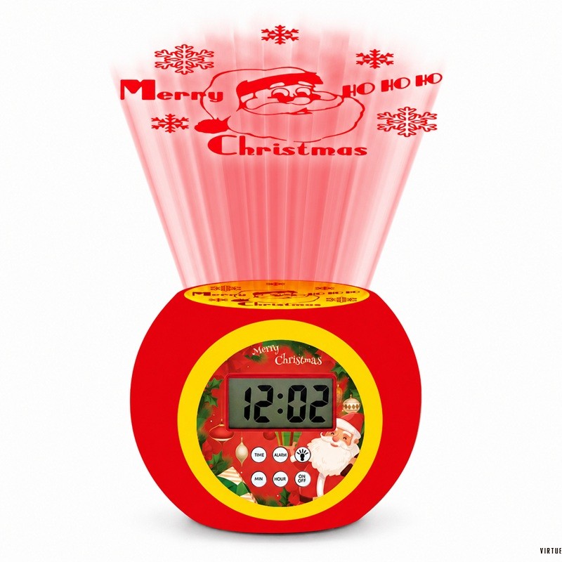 Round Plastic Projection Digital Desk Clock