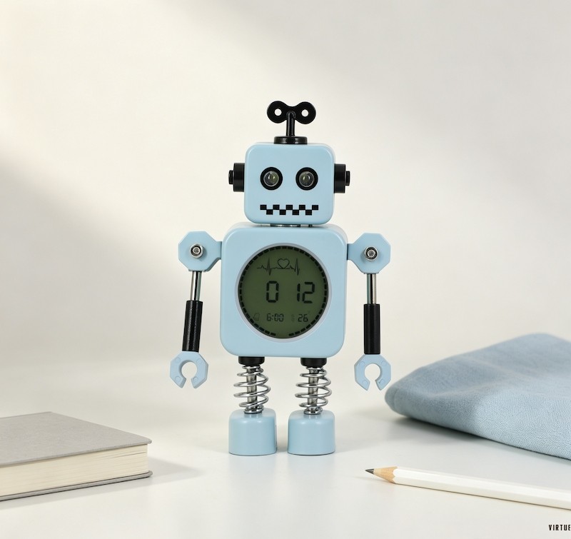 Movable Joint Metal Robot Digital Alarm Clock - Virtue